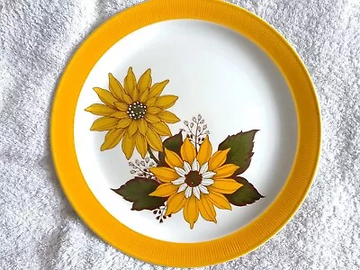 Buy Vintage Tanya Barratts Of Staffordshire Yellow Floral Retro Plate • 9£