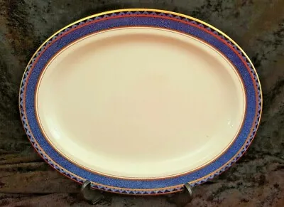 Buy Serving Platter Booths Silicon China 305mm White Blue Gilt Edge Gift Vintage  • 61.83£