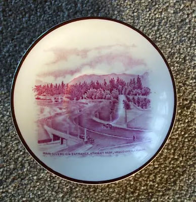 Buy Hand Painted Saucer By Gray's Pottery. Entrance Stanley Park, Vancouver, Canada. • 1.70£