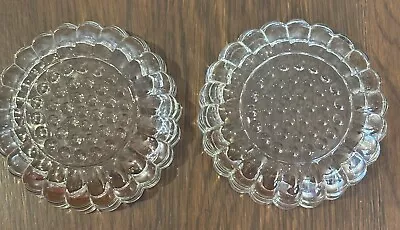 Buy Jeanette GLASS  2 Pcs NATIONAL Pattern CLEAR Ribbed Dessert/Cereal  BOWLS, 5 OZ. • 10.61£