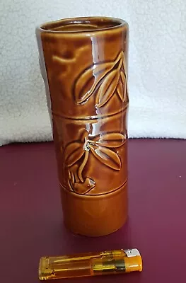 Buy Vintage Brown Bamboo Shaped Flower Floral Vase Mid-century Pottery Vase  • 9.99£