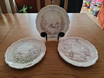 Buy Set Of 3 Wind In The Willows Plates By Royal Doulton Bone China • 10£