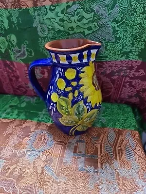 Buy Corval Portugal Pottery Jose Cartaxo Sunflower Jug Handmade, Handpainted • 12.99£