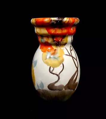 Buy Antique Clarice Cliff - Rhodanthe Shape 891 Vase C.1934 / Art Deco Pottery • 289£