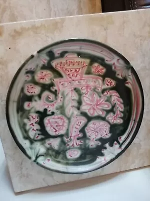 Buy Plat En Céramique Par Quimper Paul Yvain 'Pink Flowers' AS7 French Pottery Plate • 50£