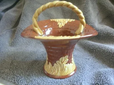 Buy Dartmouth Art Pottery Basket Design Vase 12cm High 13cm Across Base Stamp • 6£