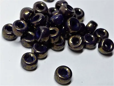 Buy 6/4mm Czech Glass Large Hole Rondelle/spacer/pony/crow Bead - 40pcs • 1.99£
