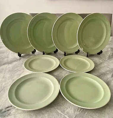 Buy 8 X Poole Pottery Green  Plates, 4x 10” And 4x 7.5” • 9.99£