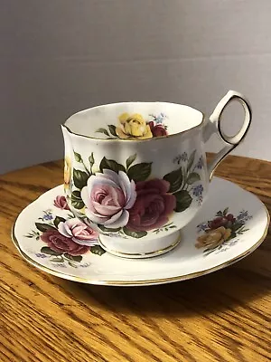 Buy Royal Crest Vintage Tea Cup And Saucer Set. Fine Bone China. Made In England. • 45.54£