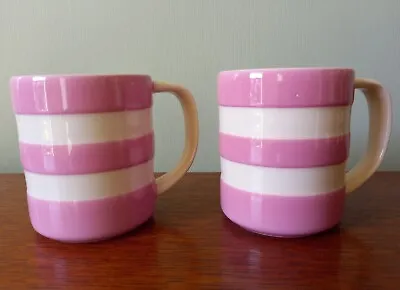 Buy T G Green Cornishware Pink 10oz Mugs X 2 New Unused  • 17.09£
