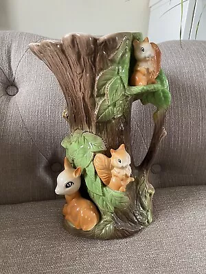 Buy Eastgate Pottery Fauna Large Jug Vase Fawn And Squirrels Height 29cm VGC • 22.50£