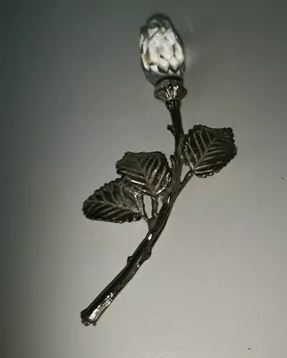 Buy Glass Rose With Metal Stem Ornament  • 9.99£