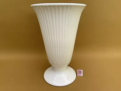 Buy Wedgwood Creamware Edme Large Fluted Trumpet Vase 24cm • 39.99£