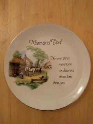 Buy Vintage Old Foley Mum And Dad Decorative Plate By James Kent • 3.99£