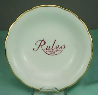 Buy Rules Restaurant London England Nut Dish Hammersley China Signed Ken Bell QR14 • 15.76£