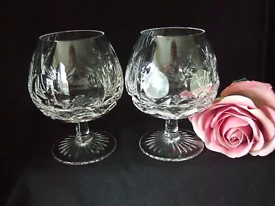 Buy Pair Of Vintage Cut Glass Lead Crystal  Brandy Glasses (CB%) • 5.99£