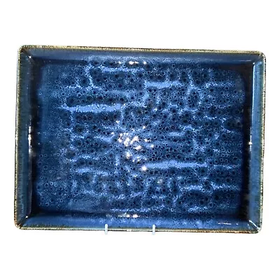 Buy Kutahya Blue Reactive Glaze Serving Tray Made In Turkey 35 X 26cms • 28£