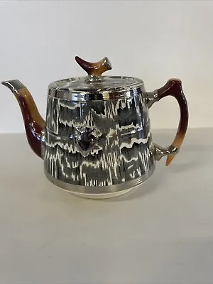 Buy Vintage Arthur Wood Silver Shield Teapot Faux Antler 1930’s (J) • 49.99£