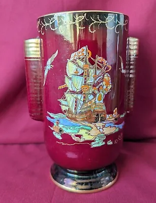 Buy Crown Devon Fieldings Rouge Royale Galleon Shop Vase C1920's • 9.99£