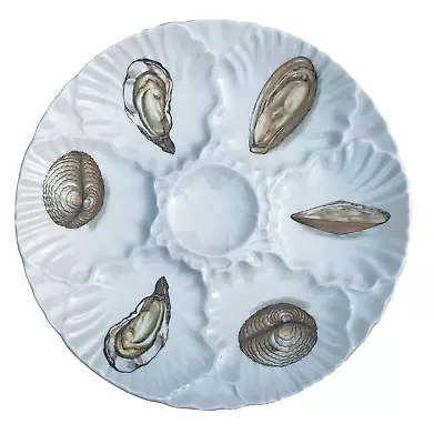 Buy Vintage French Oyster Plate Seafood L'Hirondelle  1970's 9 1/2 • 14.95£