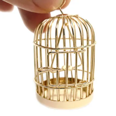 Buy 1:12 Dollhouse Miniature Furniture Metal Bird Cage For Dollhouse Decor ~JP.I-wq • 6.86£