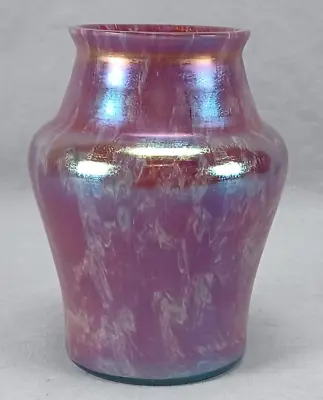 Buy Bohemian Franz Welz Purple Iridescent Red & Green Art Nouveau 5 3/4 Inch Vase • 156.18£