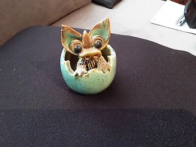 Buy PRE OWNED Yare Designs Pottery Baby Dragon In Egg CHIPPED ON EAR • 21.50£