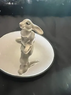 Buy Lomonosov Imperial USSR Porcelain Grey Lop Eared Rabbit Miniature Figurine Mint • 25£