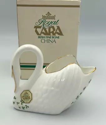 Buy Royal Tara Irish Fine Bone China Swan Dish W/Shamrocks Galway Ireland • 12.24£