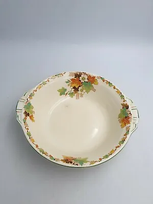 Buy Art Deco Grindley Large Ceramic Handled Dish Bowl Autumn Coloured Maple Leaves • 19.99£