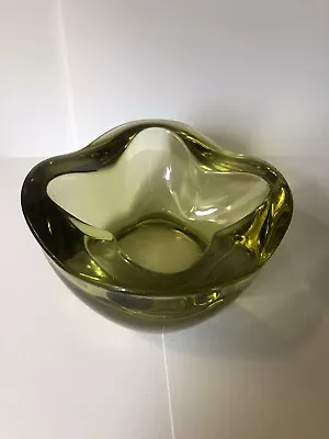 Buy Rosice Sklo Union Golden Yellow Bowl By Rudolf Jurnikl, Pat No. 1145 • 14.99£