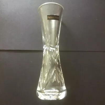 Buy Thomas Webb Fine Cut Crystal 15cm Bud Vase With Sticker, Hourglass Shape • 10.99£