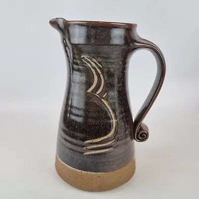 Buy Vintage David Frith Studio Pottery Jug With Brown Glaze 25.5cm High • 95£