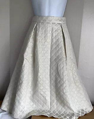 Buy NEW Marks And Spencer Ivory Mix City Preppy Skirt Size 6 • 3.99£