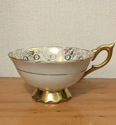 Buy Vintage Royal Stafford Turquoise / Gold Bone China Tea Cup Great Condition • 12.99£