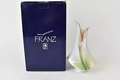 Buy Franz 'Papillon' Butterfly Porcelain Vase In Original Box Medium 17.5cm FZ00887 • 24.99£