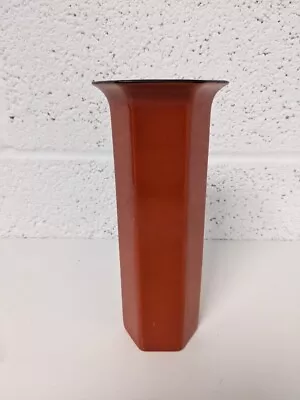 Buy Crown Ducal Ware Vase Hexagon Red Orange Black Rim 21cm  • 14.99£