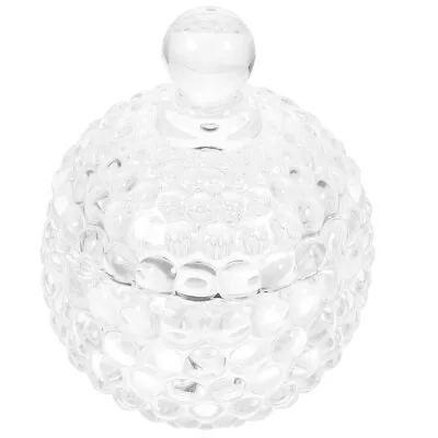 Buy  Embossed Glass Jar Candy Canister Jars Dish With Lid Wedding Organizer Crystal • 17.15£