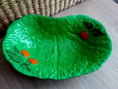 Buy Vintage Beswick Ware Pottery Deep Serving Bowl Cabbage Leaf-Tomato Ornament • 15£