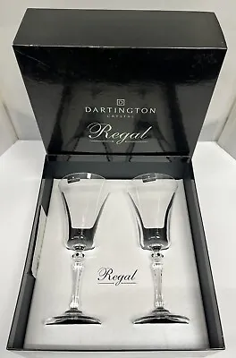 Buy Dartington Regal Amethyst Pair Wine / Toasting Glasses W Swarovski Crystals BNIB • 24.99£