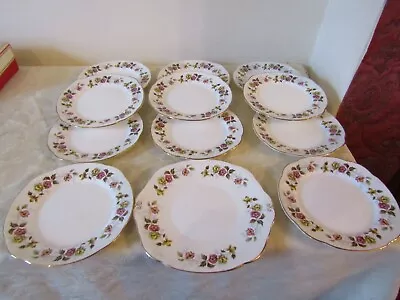 Buy Duchess Bone China 12 Piece Tea Set Romance 11 Plates & Handled Cake Plate • 23.99£
