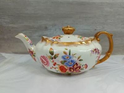 Buy Vintage Hammersley England Porcelain Teapot Heavy Gold Flowers Rose No 158949 • 30£