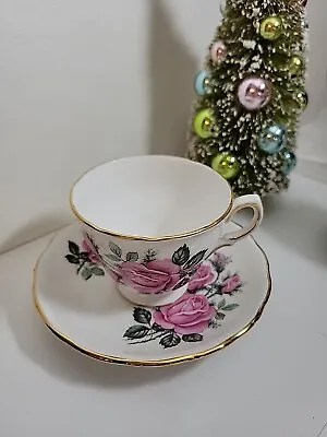 Buy Vintage Royal Vale Bone China Tea Cup And Saucer Pink Rose England No. 7529 • 6.12£