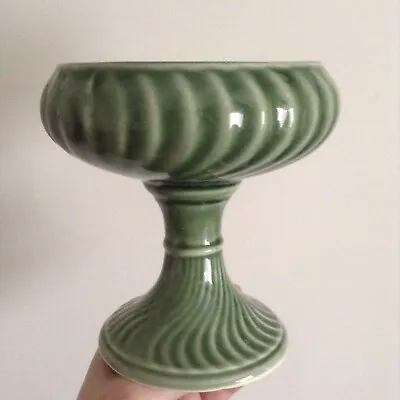 Buy Vintage Dartmouth England 223 Green Centrepiece Pedestal Flower Display Vase • 11.70£