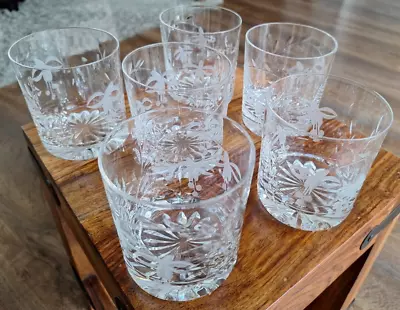 Buy Royal Brierley English Full Lead Crystal Whiskey Glass / Tumbler X 6 • 35£