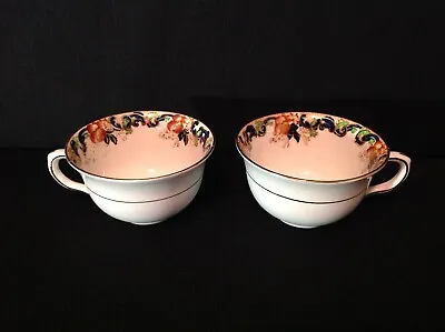 Buy John Maddock & Sons Majestic Multicolored Smooth 2 Imperfect Flat Tea Cups • 11.53£