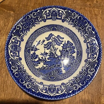 Buy Vintage English Ironstone China EIT Blue Willow Cereal England Made - Dark Blue • 14.70£