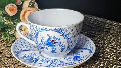 Buy Soviet Vintage Tea Set, Cup And Saucer, Porcelain, Firebird, LFZ, Made In USSR • 35.55£