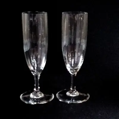 Buy BACCARAT MONTAIGNE OPTIC Champagne Flutes-Signed DISCONTIN • 283.27£