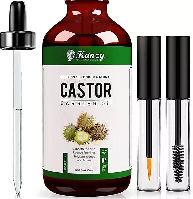 Buy 100% Pure Organic Castor Oil For Eyelashes Eyebrows Hair Growth Cold Pressed • 15.19£